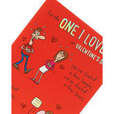 One I Love Funny Valentines Day Card For Him/Her With Envelope - Humorous Design